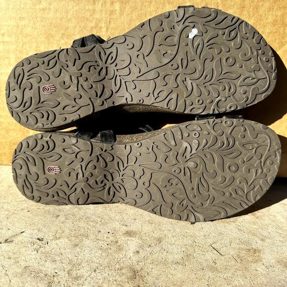 Teva Ventura Cork 2 Strappy Sandals Hook Loop Adjustable Strap Leather Black 7 - Picture 7 of 7